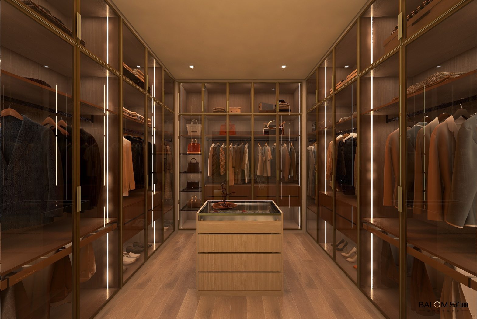 Custom wardrobe storage for a modern bedroom
