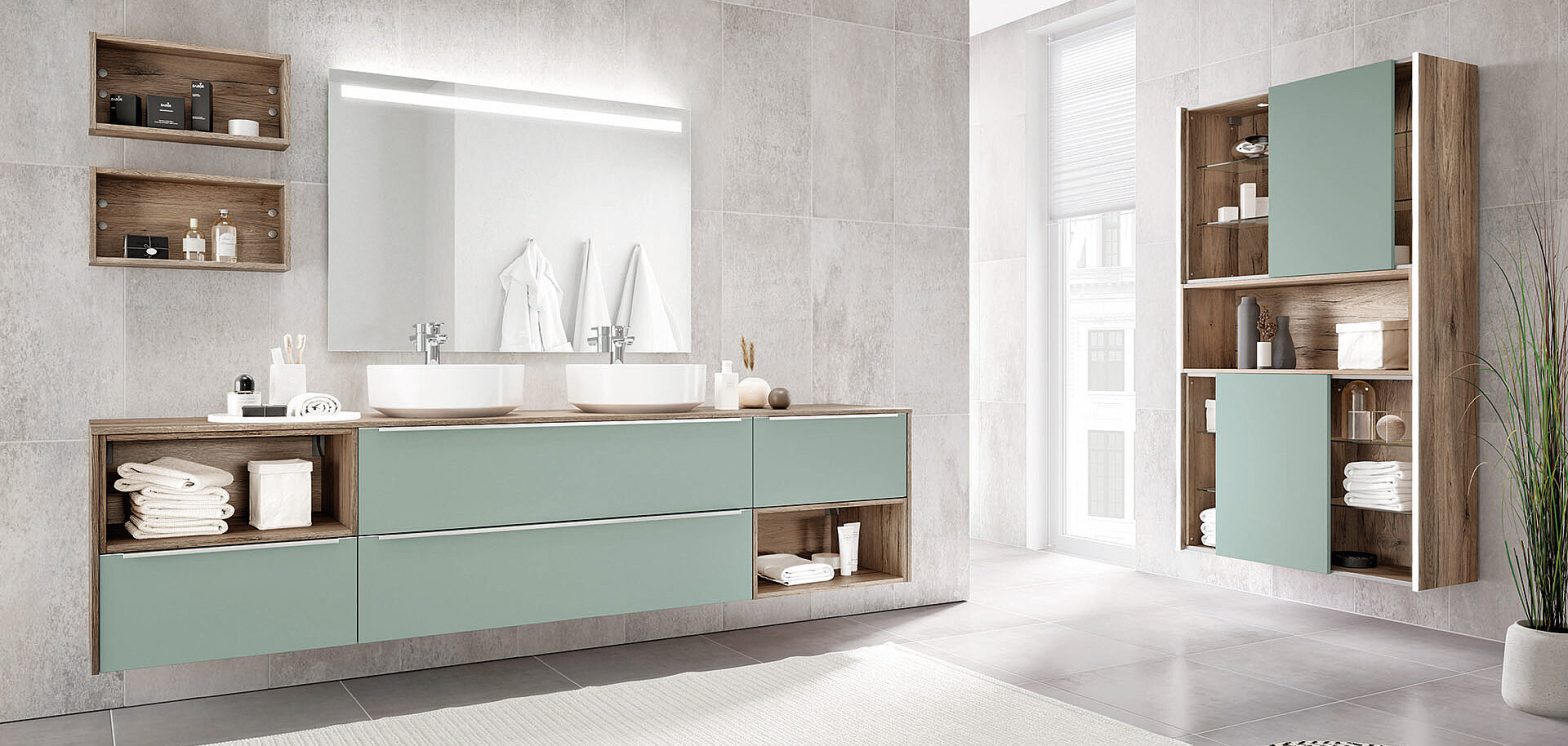 Modern kitchen with sleek Touch finish cabinetry