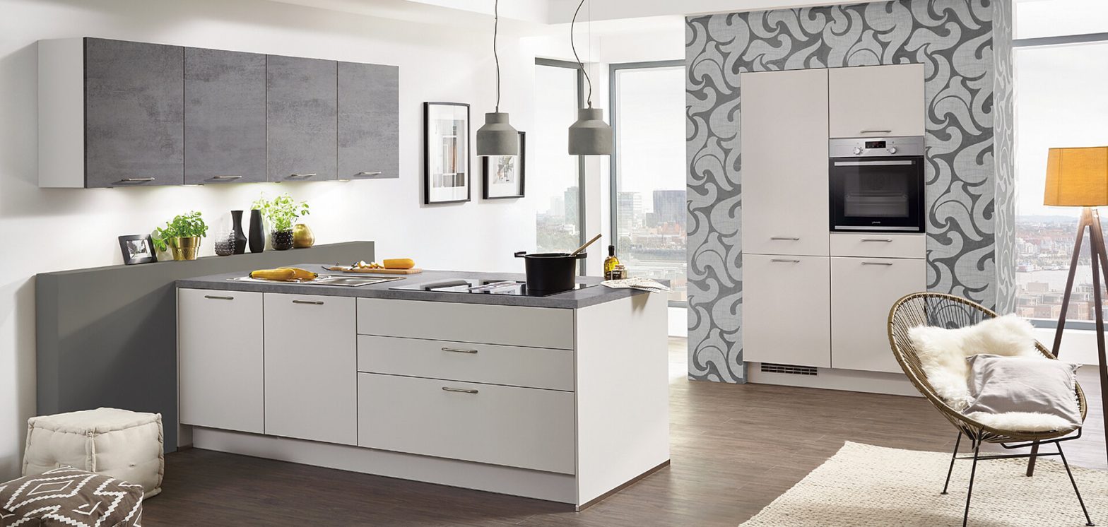 Sleek European kitchen storage design
