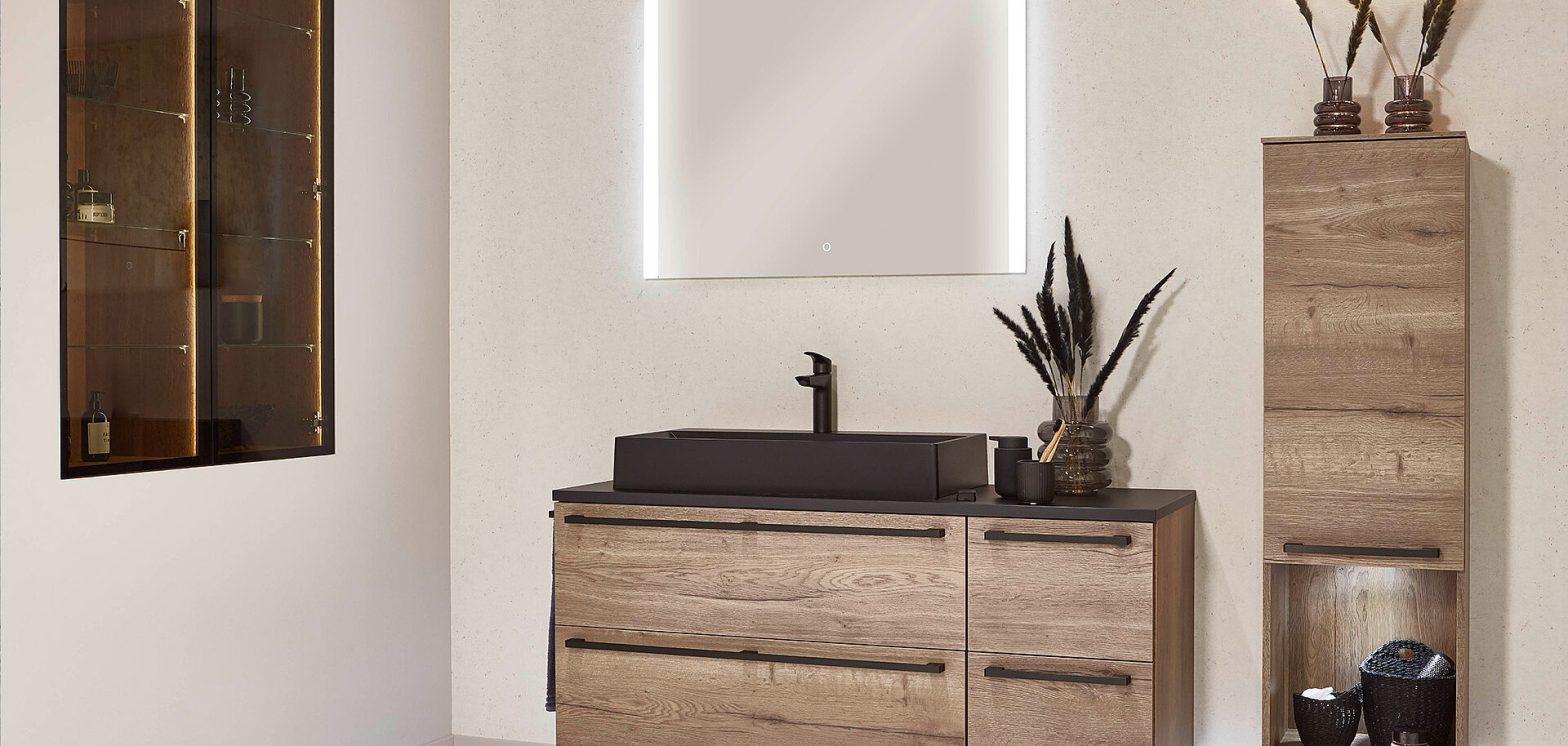 High-end bathroom cabinetry with modern design