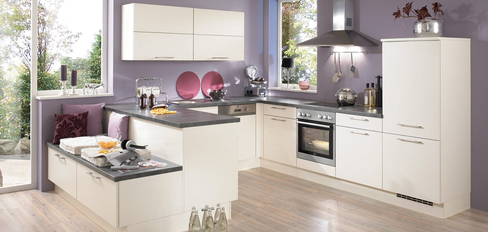 Sleek cabinetry in a spacious contemporary kitchen