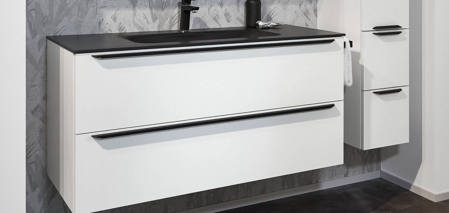 Modern bathroom cabinet installation