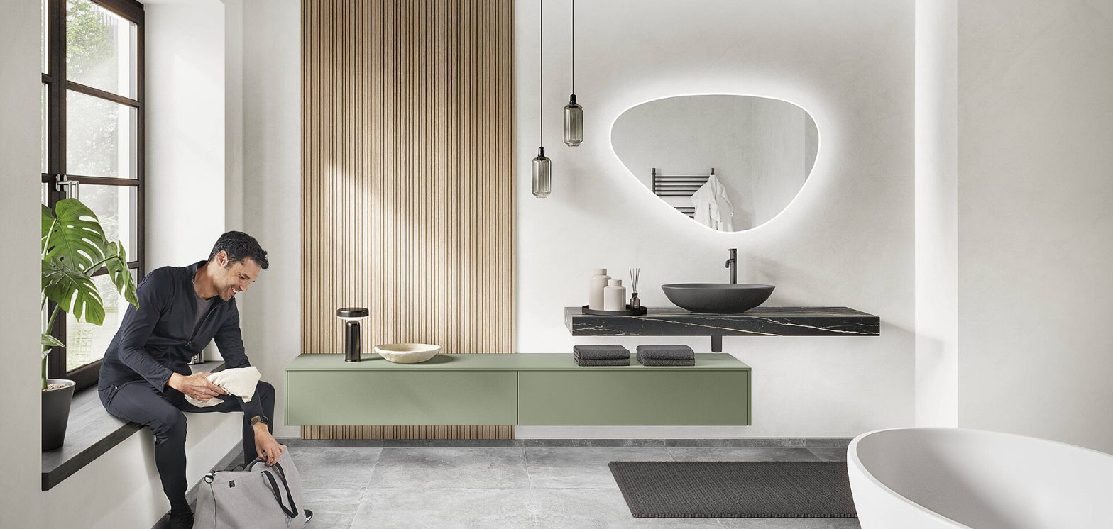 Modern bathroom cabinet and vanity