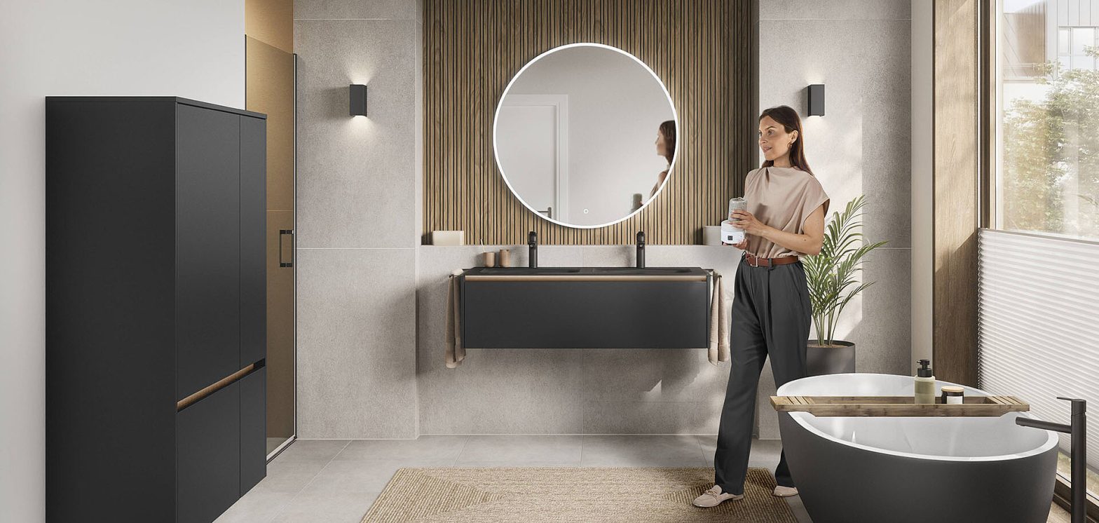 Contemporary European bathroom vanity