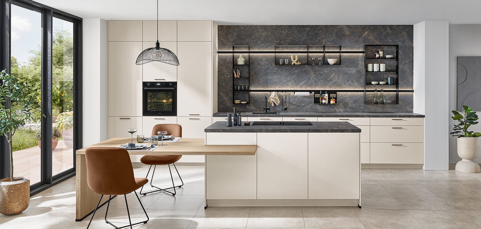 Designer Italian kitchen with custom storage