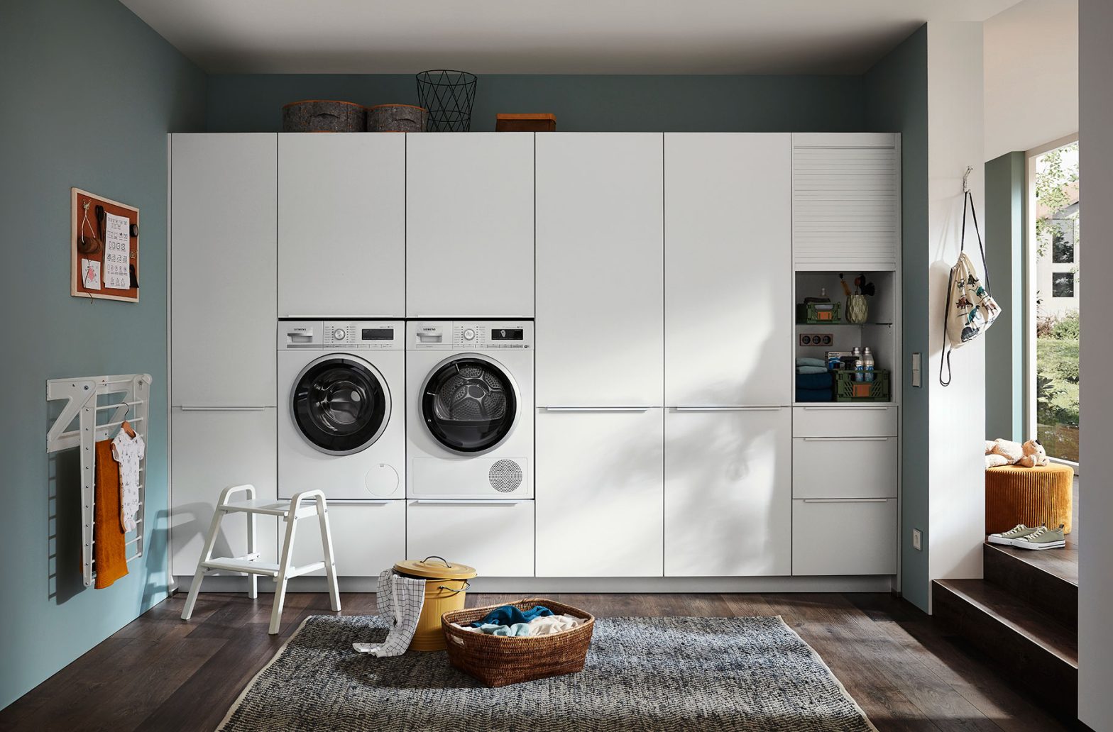 Custom luxury laundry room cabinetry