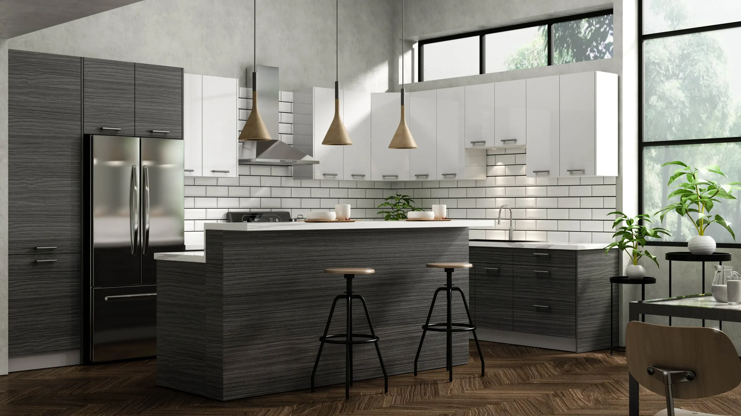 Modern kitchen cabinetry integration