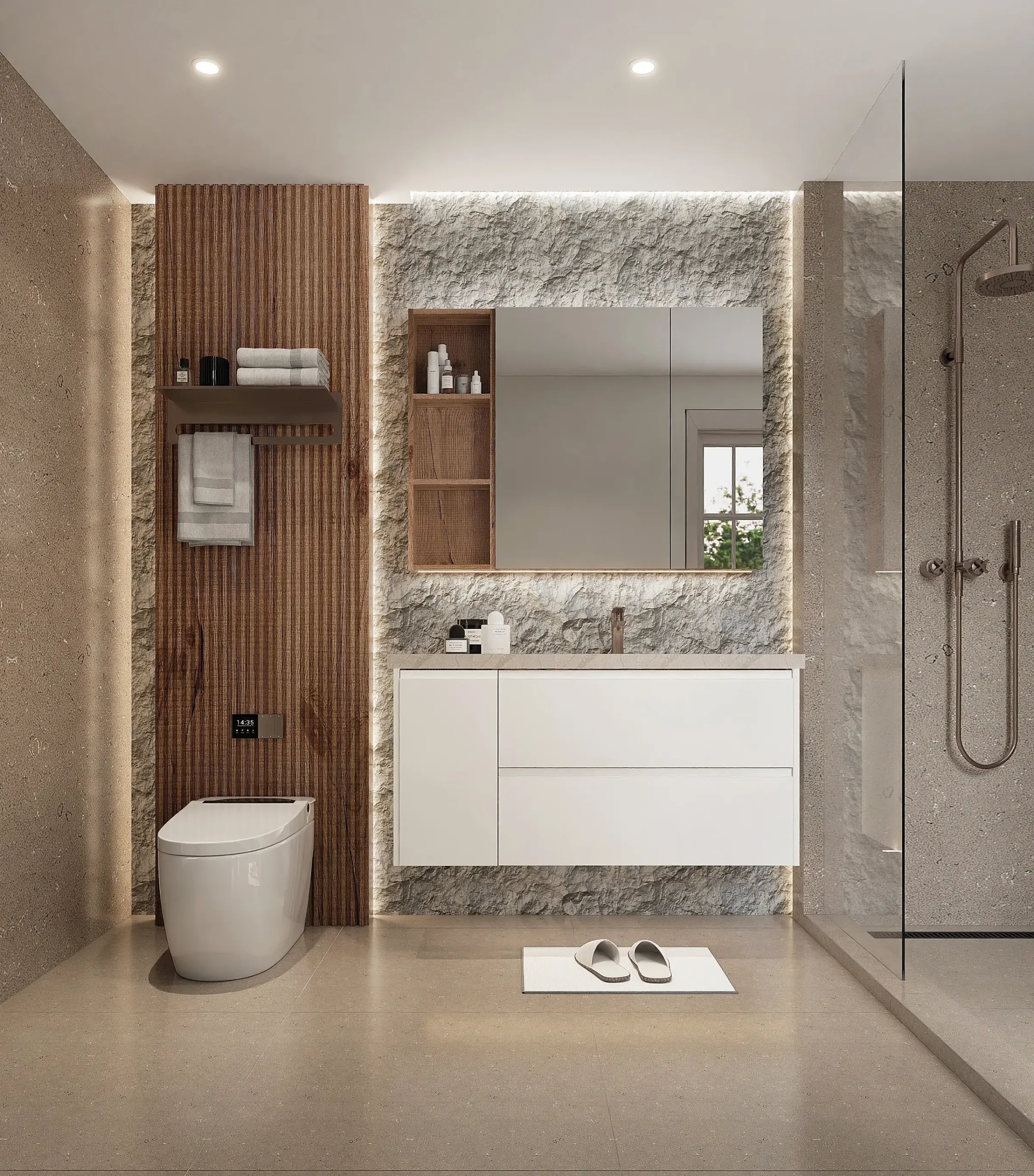 Reach-in closet